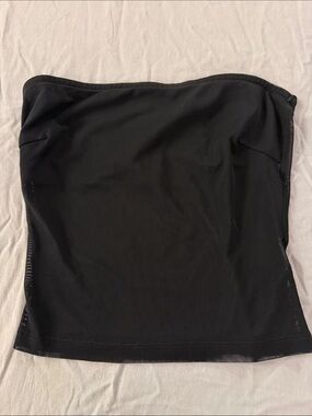 Edikted Black Tube Top with Pink Logo Tag